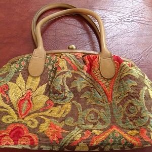Carpetbagger style purse talbots